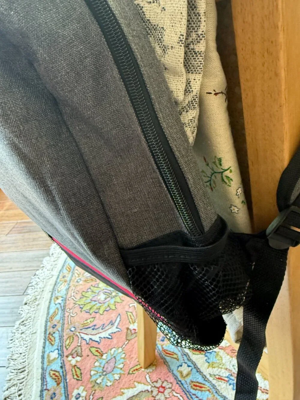 Grey Hit Promotional Backpack with Retro Basketball Character & Enamel Pin